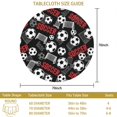 thumbnail image 3 of Football and Goal Black Pattern Round Tablecloth 70"x70", Wrinkle Resistant Wipeable Table Cover for Kitchen Dining Room Picnic Patio and Party, 3 of 6