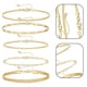 thumbnail image 3 of Juego de pulseras de cadena de cuentas de oro para mujer, pulsera de eslabones de cadena de oro fino y delicado chapado en oro real de 17 quilates, pulseras de oro ajustables apilables, joyería para, 3 of 5
