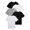 Vivid White, Vivid White, Medium Grey Heather, Black Soot, Black Soot, variant on Boys Short Sleeve Crewneck T-Shirt, 5-Pack, Sizes 4-18 & Husky