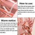 thumbnail image 4 of Cortinas con flecos de papel de aluminio metálico de oro rosa, telón de fondo para fotomatón, para cumpleaños, bodas, despedidas de soltera, celebraciones navideñas, decoraciones para despedidas de, 4 of 5