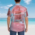 thumbnail image 5 of Hawaiian Shirt for Men - Pastel Pink Beach Cafe Casual Summer Beach Shirts Mens Short Sleeve Button Shirts, 5 of 7
