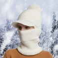 thumbnail image 2 of TRUBKH Beanie Hat Scarf Set for Women Winter Pompom Beanie Hat Thick Warm Soft Hats Warm Fleece Lined Knit Chunky Cap Soft Knit Beanie Christmas Gifts for Women White One Size, 2 of 5