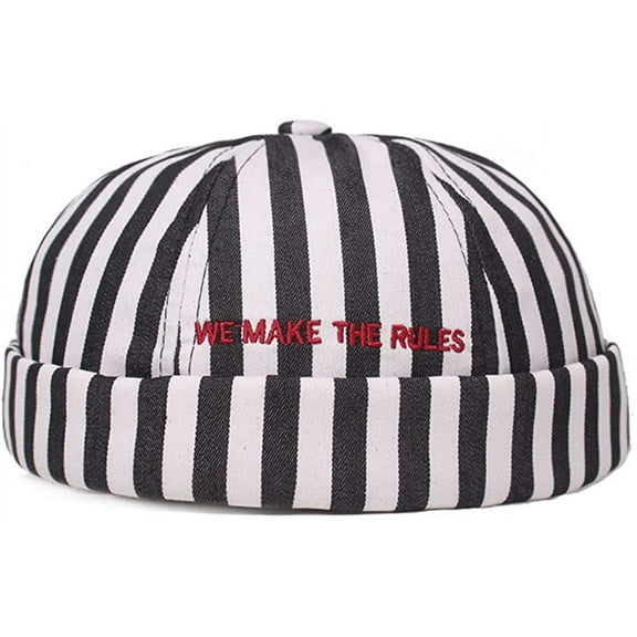 GegeenDomogDocker Cap Hats Skullcap Beanie Worker Sailor Cap Brimless Cap Retro Rolled Cuff
