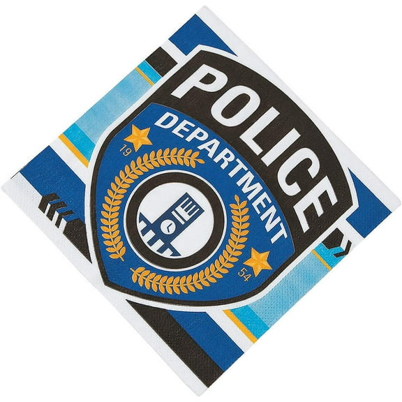 Police Party Lunch Napkins - Party Supplies - 16 Pieces