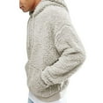 thumbnail image 3 of Solid Color Fashion Casual Men Drawstring Hooded Long Sleeve Pullover Hoodie, 3 of 6