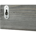 thumbnail image 7 of MyGift 10 Inch Floating Wall Shelf with Hooks, Vintage Grey Wood Entryway Storage Shelf with 4 Metal Key Hooks, 7 of 7