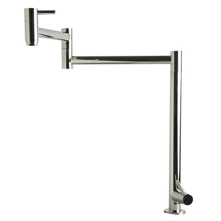 Nickel Polished Filler - ALFI AB5018-PSS Polished Stainless Steel Retractable Pot Filler Faucet