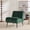 Green, variant on Pawverly Contemporary Slipper Chair with Solid Wood Legs, Upholstered Side Chair for Apartment, Vanity or Guest Seating, Decorative Armless Lounge Chair, Green
