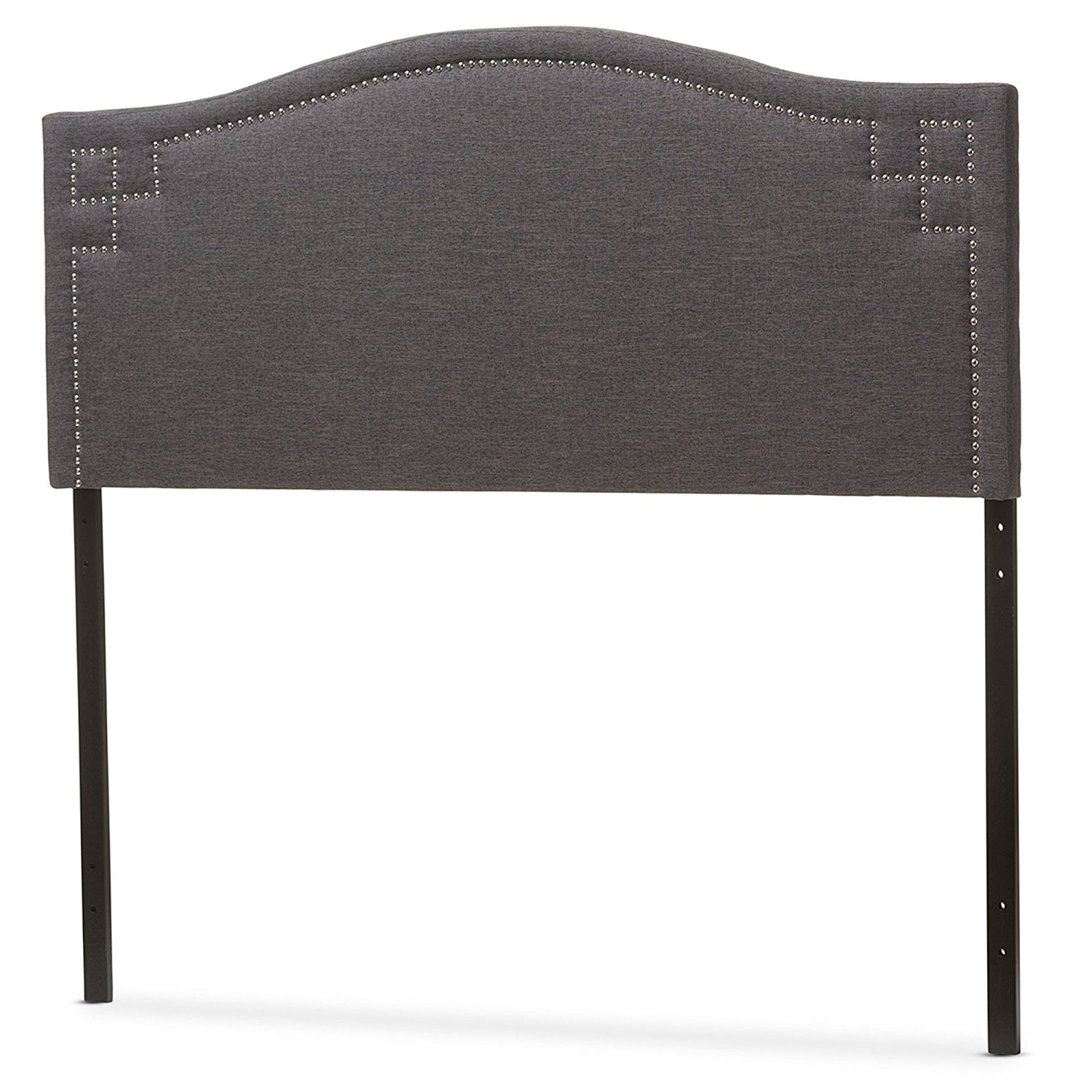Baxton Studio Gallia Modern Contemporary Fabric Upholstered Headboard King Dark Grey Walmart Com Walmart Com