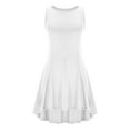 thumbnail image 3 of Women's A-Line Boat Neck Flowy Mini Dress High Low Irregular Hem Dress Summer 2025 Going Out Party Club Dresses, 3 of 7