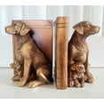 thumbnail image 4 of Labrador Dogs Decorative Bookends, Unique to Hold Books Heavy Duty for Office Desk, Vintage Antique Golden Home Decor, Shelf Decoration, Modern Living Room Decor, 4 of 8