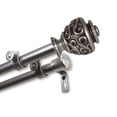 thumbnail image 5 of InStyleDesign  Charlie Adjustable Double Curtain Rod 13/16 inch dia. Cocoa 48 to 84 inches Brown Finish, 5 of 5