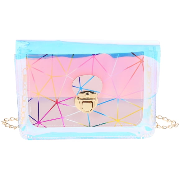 LOLIPPYY clear purses Mini Clear Jelly Shoulder Bag 1Pack Adjustable Strap Fashion Design PVC