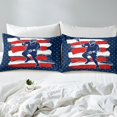 thumbnail image 3 of Erosebridal 3D Rugby Print Fitted Sheet Full, US Flag Bedding Set Full Size, Texas Stars Decor, 3pcs（No Top Sheet）, 3 of 6