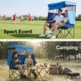 thumbnail image 2 of Oversize Double Camping Chair with Canopy Shade, Portable Loveseat for Outdoor Soccer Events, Beach, or Camping with Storage Bags, 2 of 11