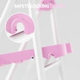 thumbnail image 4 of 4 Step Ladder, 900lbs Sturdy Step Stool with Handrail, Anti-Slip Wide Pedals, Foldable Stepladder for Home, Garage, Garden, Household, Pink, Pass 900LBS Testing, 4 of 14