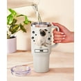 thumbnail image 5 of Pug Gift for Dog Owner,40oz Pug Tumbler with Handle Insulated Reusable Stainless Steel Travel Water Bottle (Color 1), 5 of 6