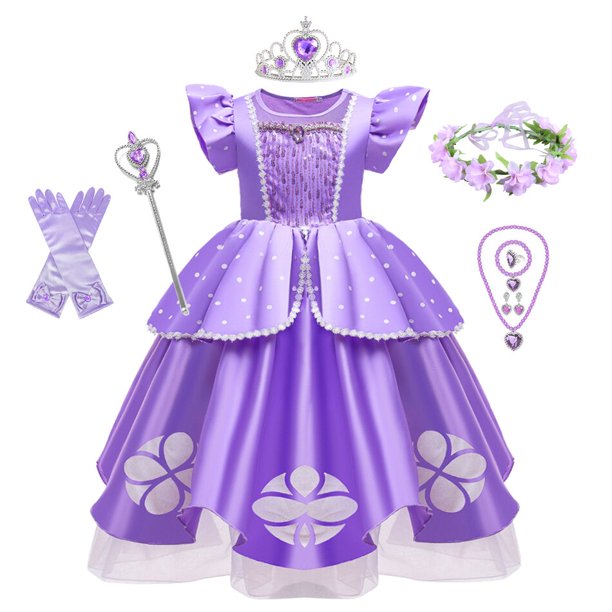 Disfraz de Sofía para niña, primer vestido de princesa para fiesta de cumpleaños, vestidos de graduación Fivean unisex