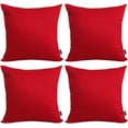 thumbnail image 2 of Thmyo Paquete de 4 fundas de almohada decorativas 100% algodón, cómodas y sólidas, fundas de almohada cuadradas, sublimación en blanco, fundas de almohada navideñas para sofá (18x18 pulgadas/45x45cm,, 2 of 4