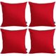 thumbnail image 2 of Thmyo Paquete de 4 fundas de almohada decorativas 100% algodón, cómodas y sólidas, fundas de almohada cuadradas, sublimación en blanco, fundas de almohada navideñas para sofá (18x18 pulgadas/45x45cm,, 2 of 4