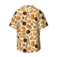 thumbnail image 2 of Wukai Coffee Bun Hot Dog Men's Casual Short-Sleeve Button Down Shirt - Lightweight Summer Dress Shirt for Daily Wear-Medium, 2 of 7