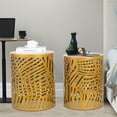 thumbnail image 3 of 2 Round End Tables, Metal Accent Table Set of 2 for Living Room, Indoor & Outdoor Side Table Nightstand, Gold Coffee Table, 3 of 16
