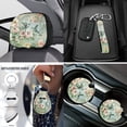 thumbnail image 4 of Uorisanigo Hummingbird Flower Car Seat Cover Set Pack of 18 Steering Wheel Protector+Headrest+Arm Rest Cover+Seat Belt Pads+Shift Knob & Handbrake Covers+Cup Coaster+Keychain, Car Accessories, 4 of 7