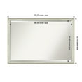thumbnail image 4 of Amanti Art Two Tone Silver Beveled Wood Bathroom Wall Mirror, 4 of 10