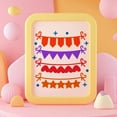 thumbnail image 4 of 9 plantillas de feliz cumpleaños para pintar, para fiestas de cumpleaños, pasteles, globos, cajas de regalo, velas, pancartas, con pincel., 4 of 9