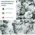 thumbnail image 6 of Costway 7ft Snow Flocked Hinged Artificial Slim Christmas Tree with Pine Needles, 6 of 12