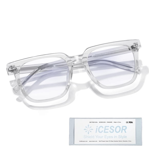 Gafas Blue Light Icesor Athena cuadradas de gran tamaño unisex
