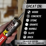 Loctite Pl Premium Max Construction Adhesive Pack of 1, Gray 9 fl oz Cartridge