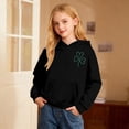 thumbnail image 2 of Kids Sweatshirt St. Patrick'S Day Girls Long Sleeve Hooded Sweatshirt Shamrock Print Pocket Pullover Soft Casual Wear Black 9 Years-10 Years, 2 of 4