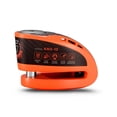 thumbnail image 3 of KOVIX KNX10 Candado de freno de disco con alarma para motocicleta, pasador de 10 mm, 3 llaves, resistente, antirrobo, naranja fluorescente, 3 of 5