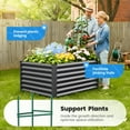 thumbnail image 5 of Quictent 4x3x2 ft Galvanized Raised Garden Bed Extra Height Outdoor Planter Box with Tomato Cage Dark Gray, 5 of 10