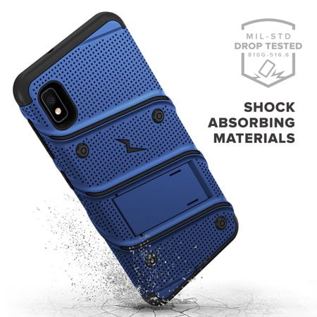Zizo Bolt Series Case with Holster for Samsung Galaxy A10e - Blue/Black