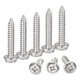 thumbnail image 1 of Unique Bargains M6 x 35mm 304 Stainless Steel Phillips Hex Washer Self Tapping Screws 25 Pack, 1 of 4
