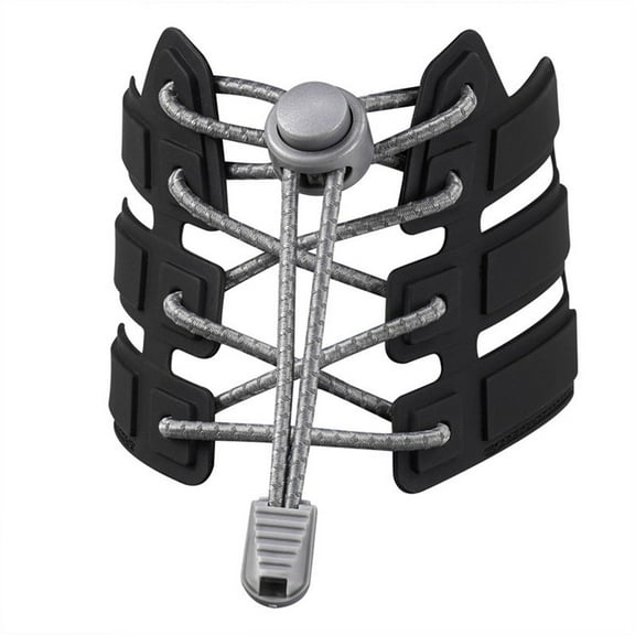No Tie Shoelaces for Sneakers Adjustable Tieless Rubber Elastic Shoe Laces, No Tie Shoe Laces for Adults and Kids - Gray Shoe Laces