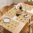 thumbnail image 5 of Fall Leaves Rustic Placemats Set of 2 Brown Vintage Farmhouse Pumpkin Place Mats Indoor Wipeable Table Mats Washable Cloth Dining Table Placemats for Kitchen Holiday Party Home Decor 13x19 Inch, 5 of 8