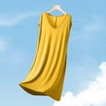thumbnail image 3 of HomeGardon Nightgowns for Women,Summer Dresses Women's V Neck Solid Color Drawstring Loose and Comfortable Sleeveless Mid Length Nightgown Skirt, 3 of 4