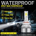 thumbnail image 4 of 2 Sides 9005 HB3 200W 12000LM LED Headlight Bulb Kit Hi/Lo Beam 6000K, 4 of 16
