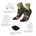 thumbnail image 5 of Fuzoiu Colorful Flower Meditating Hamster Print Adult Socks, Crew Moisture-wicking Socks, Unisex Cushion Crew Socks,Casual Sports Ankle Socks, 5 of 7
