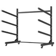 thumbnail image 4 of 41"H Freestanding Kayak Storage Rack, Holds 3 Kayaks, Heavy-Duty Adjustable Stand with Lockable Wheels for Kayak, Canoe, SUP & Surfboard, 45.87"W28.94"D41"H, 4 of 9