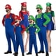 thumbnail image 2 of Disfraz de Super Mari Luigi Brother para niños y adultos, mono de Anime para Halloween Fivean unisex, 2 of 2
