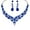 Blue, variant on Xinyolin Alloy Wedding Jewelry Set - Hollow Out Lightweight Shiny Rhinestone Necklace Earring Set for Banquet