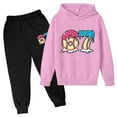thumbnail image 4 of Kids Outfits Set 6 7 Six Seven Letter Outfits Set Comfortable Boys Dinosaur Print Hoodie And Pants Cute Outfit For Kids Playwear Two Piece Tracksuit Pink 160(13-14 Years), 4 of 9