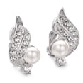 thumbnail image 6 of Yoursfs Silver Clip on Pearl Drop Earrings for Women Round White Pearl with Cubic Zirconia Clip Earrings Non Pierce Ear Elegant Prom Jewelry, 6 of 6