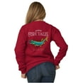thumbnail image 3 of McFinns Funny Mustache Muskie Fish Unisex Plus Fleece Graphic Sweatshirt Brisco Brands 2X, 3 of 4