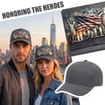 thumbnail image 5 of 911 Patriot Tribute Baseball Cap, We Will Never Forget 3D Graphic Print Hat, Unisex Adjustable Adult Baseball Hat for Remembrance Ceremonies & Everyday Casual Wear, 5 of 5