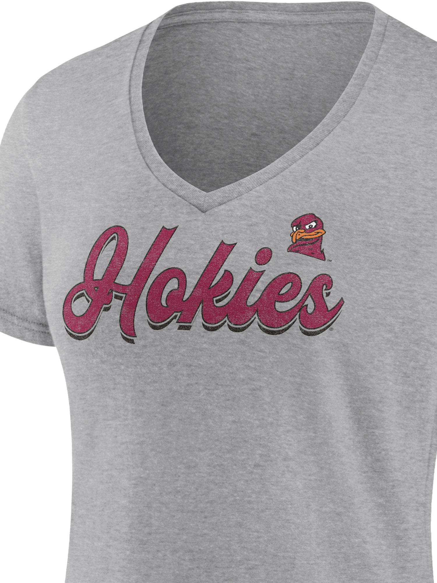 NCAA Virginia Tech Hokies Women's Cotton Gray Heather Short Sleeve T-Shirt